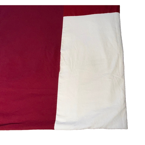 Lacoste Full / Queen Size Luxury Duvet Cover Heavy Cotton Red Maroon White - Picture 11 of 13